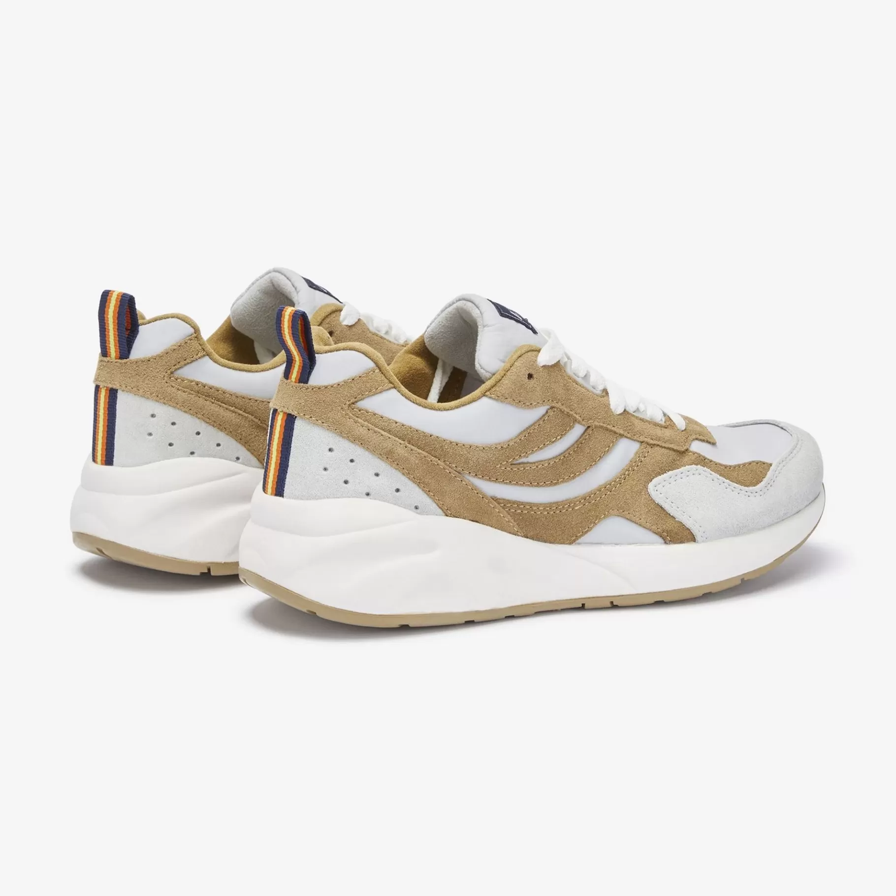 Sneakers*K-WAY Training 3.0 Laces - Sport Shoes - Low Cut - Unisex - Grey Lt-Beige Khaki-White