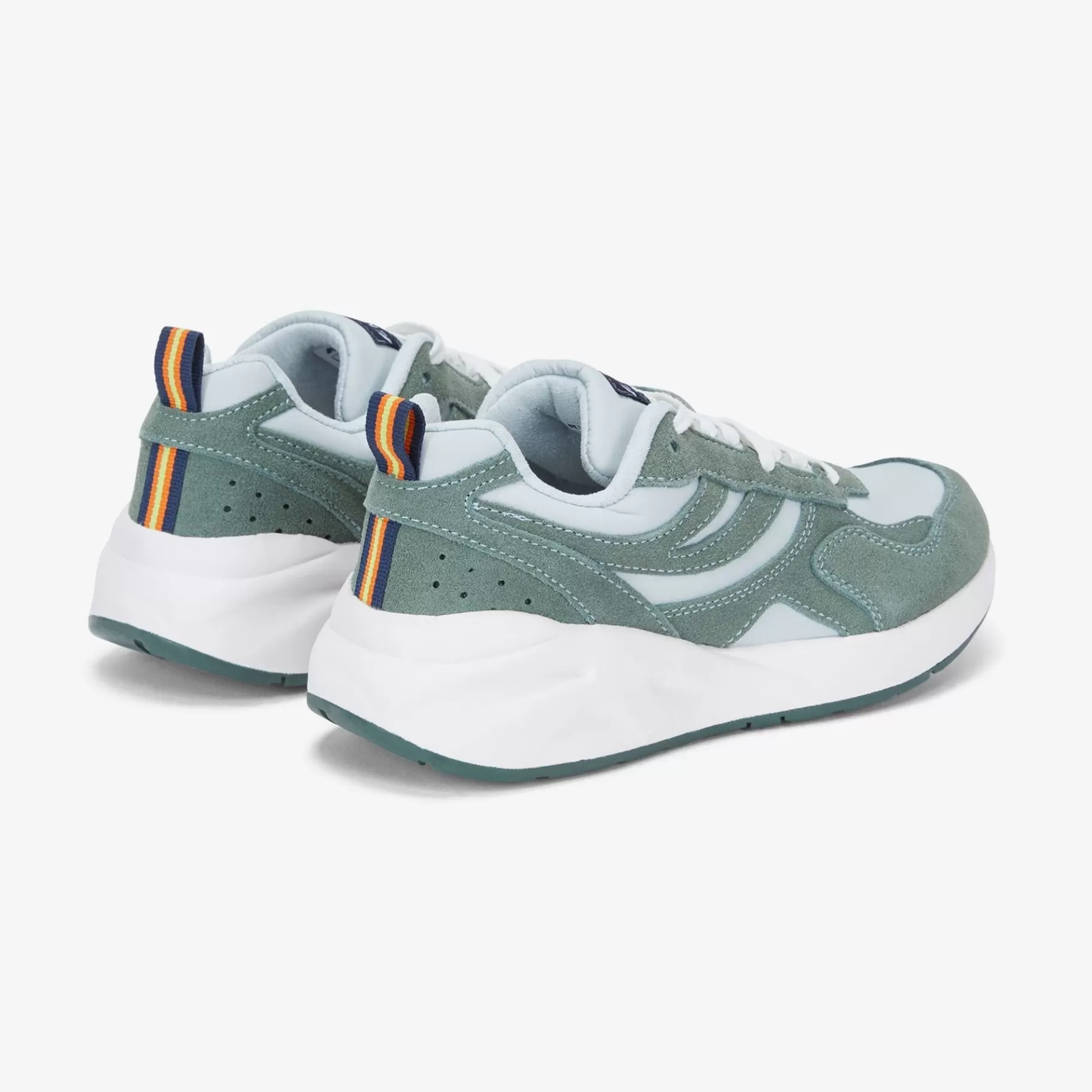 Sneakers*K-WAY Training 3.0 Laces - Sport Shoes - Low Cut - Unisex - Grey Lt-Green Laurel-White