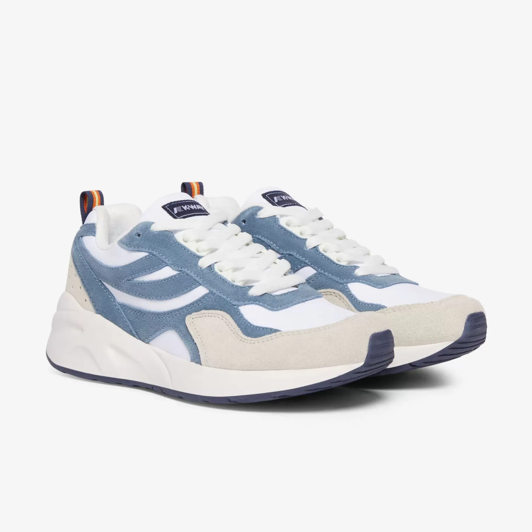 Sneakers*K-WAY Training 3.0 Laces - Sport Shoes - Low Cut - Unisex - White-Azure Blizzard-Beige Lt-Blue Depth