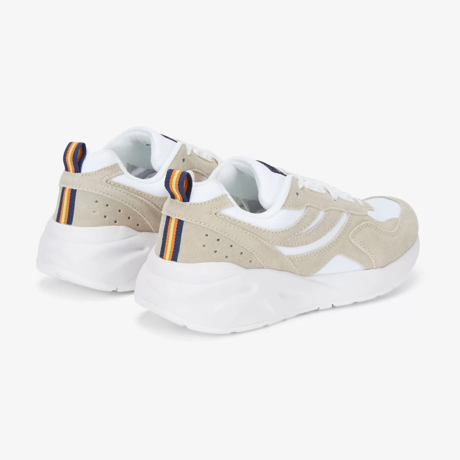 Sneakers*K-WAY Training 3.0 Laces - Sport Shoes - Low Cut - Unisex - White-Beige
