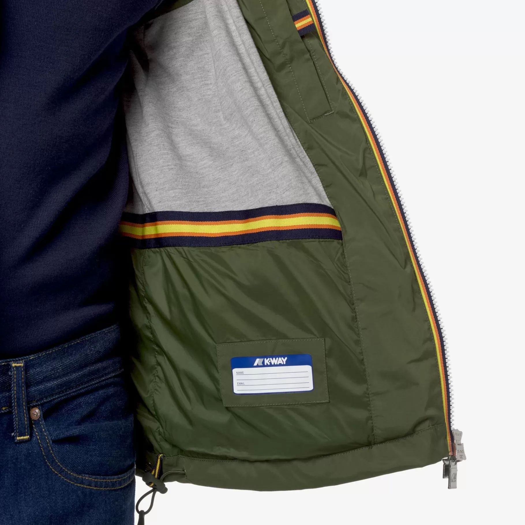 Short Jackets*K-WAY Valen Stretch Nylon Jersey - Jackets - Short - Man - Green Cypress