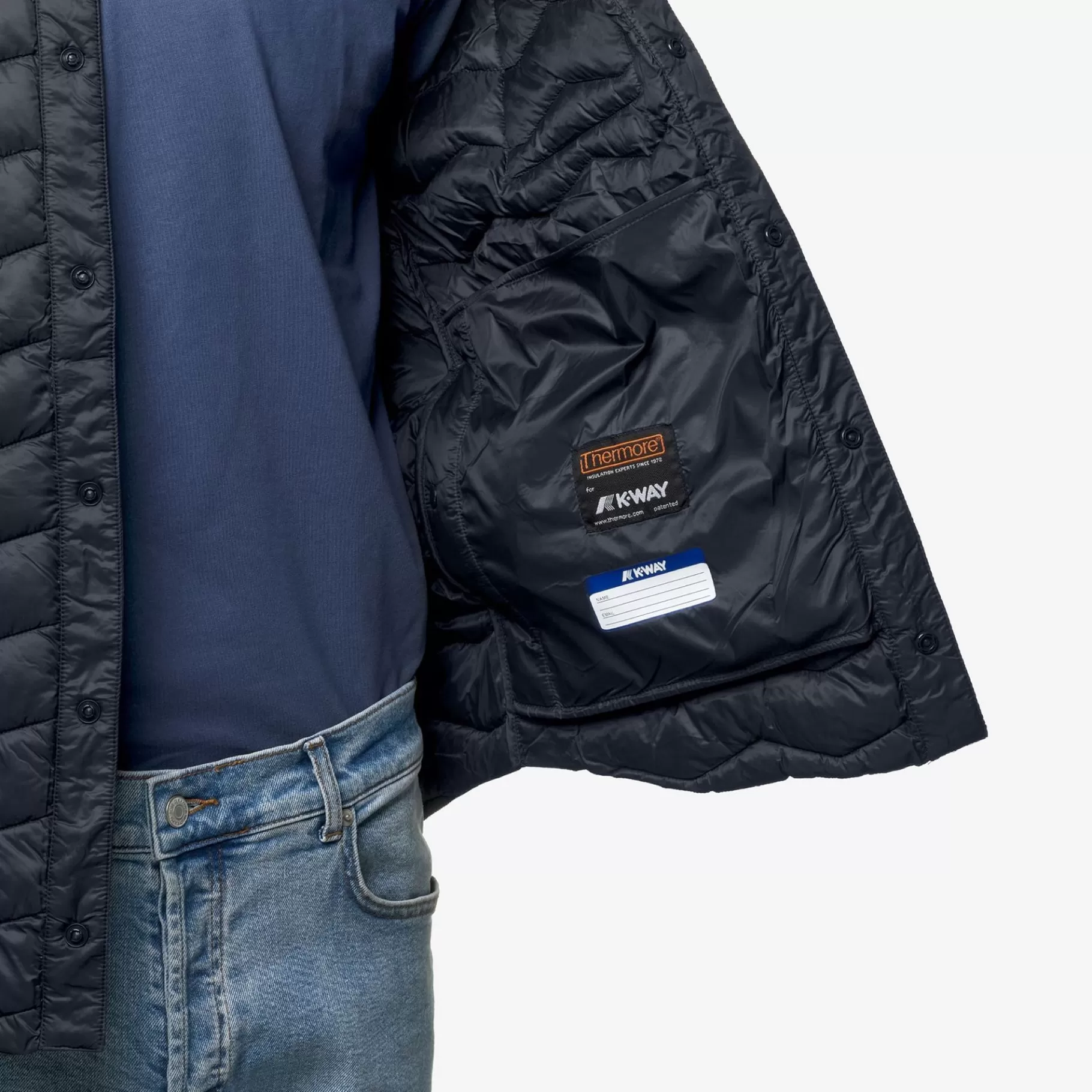 Short Jackets*K-WAY Valeo Eco Warm - Jackets - Short - Man - Blue Depth
