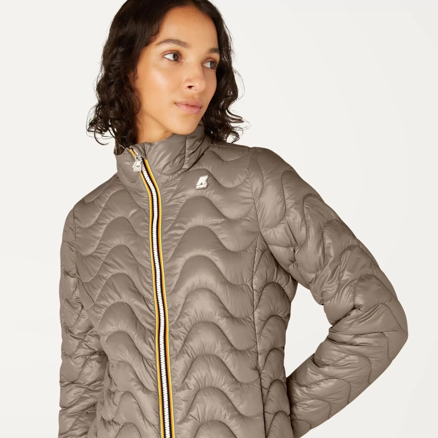 Short Jackets*K-WAY Violette Quilted Warm - Jackets - Short - Woman - Beige Taupe