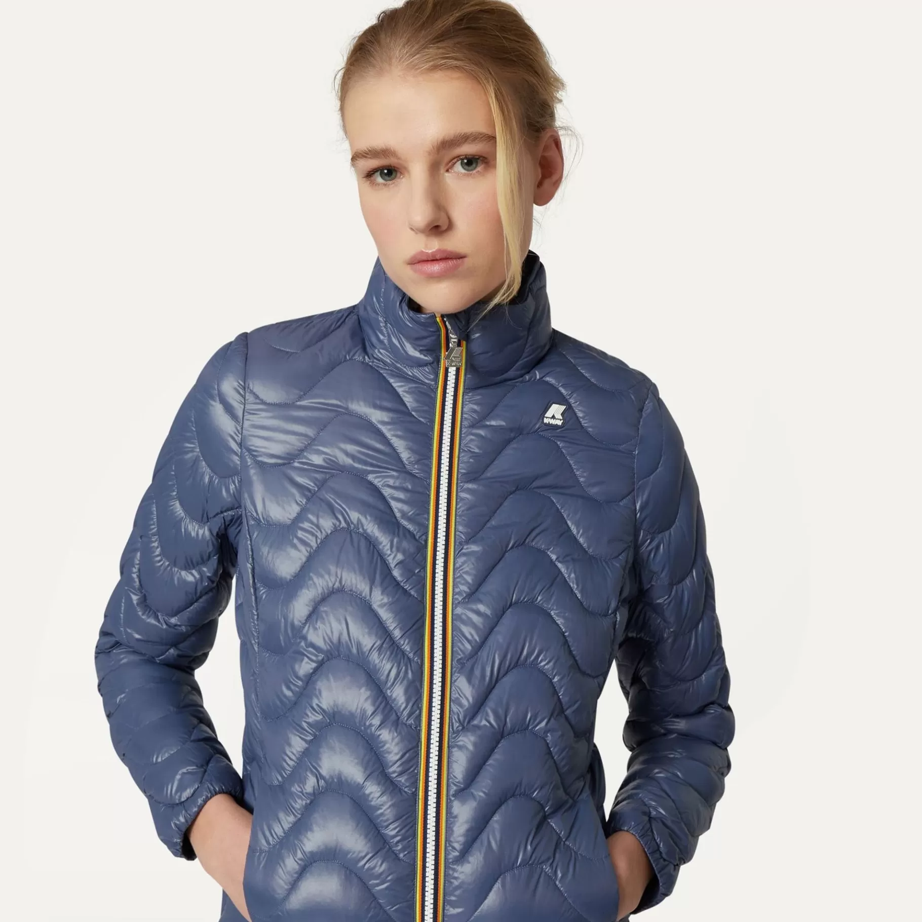 Short Jackets*K-WAY Violette Quilted Warm - Jackets - Short - Woman - Blue Indigo