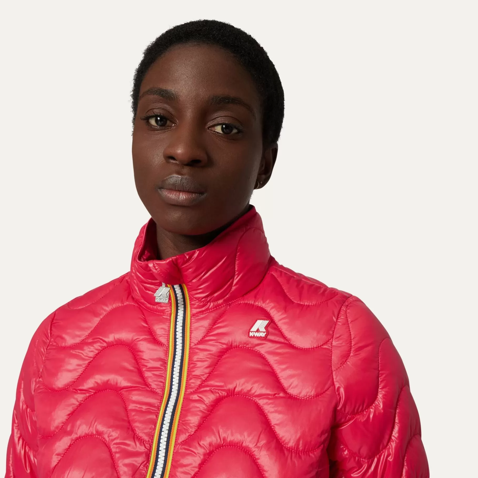 Short Jackets*K-WAY Violette Quilted Warm - Jackets - Short - Woman - Red Berry